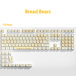 Chống Xước Gradient 134 Key Chơi Game Keycaps, Bán Trong Suốt Bên Khắc Nhân Vật Keycaps, OEM Chiều Cao Đôi Chính Mũ - Product Image 4