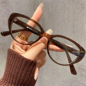 2024 mới Retro khung nhỏ chống ánh sáng màu xanh nam và nữ Kính mắt mèo xu hướng Kính râm thời trang cá tính - Product Image 3