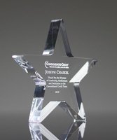 Personnalisé Gravé Cristal Acrylique Étoile Entreprise Souvenir Événement Prix Retraite trofi Lucite Pentagramme Médailles Prix Trophée Plaque