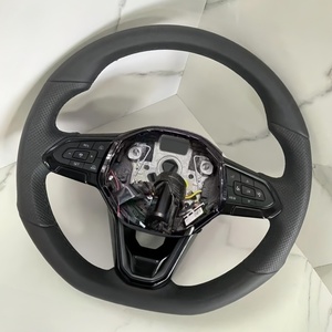 Vente directe d'usine, cuir pleine fleur noir avec surpiqûres pour Volkswagen <span class=keywords><strong>Golf</strong></span> 7 6 7.5 8 MK7 MK6 Polo Jetta Tiguan GTI R GTD GTS GTE GLI - Product Image 3