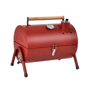 SEJR Red BBQ Grill Portable Charcoal Grill Outdoor Smoker