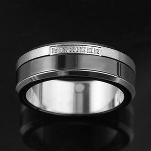 แหวนสแตนเลสสตีลสไตล์มินิมอลฮิปฮอปขัดเงาแบบขายส่ง สำหรับผู้ชาย เหมาะเป็นของขวัญสำหรับงานปาร์ตี้ - Product Image 4