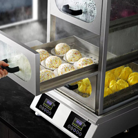 Four à Vapeur Électrique Essentiel pour la Restauration Quotidienne, Nettoyage Facile, Idéal pour la Cuisson des Pains et le Service de Petit-Déjeuner en Milieu Hôtelier
