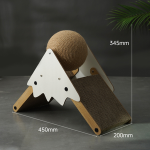 Bestseller di Fabbrica: Tiragraffi per Gatti di Lusso a Forma di Montagna Innevata, in Legno Massello con Sisal, Interattivo, Confezione in Cartone, Design Carino - Product Image 4