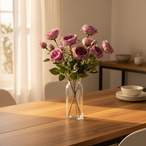 Flor de Rosa <span class=keywords><strong>Austin</strong></span> Artificial de Seda de Alta Calidad, Estilo Natural, 3 Cabezas, Técnica de Recolección de Flores, 130*15*20cm, para Decoración del Hogar y Bodas - Product Image 5