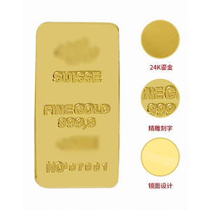 200g 500g 1000g Spiegelpolijst 1kg Massief Messing Staaf Hoogglans Gouden Messing Vierkante Staaf Souvenir Collectie Bedrijfsgeschenk - Product Image 2