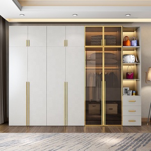<span class=keywords><strong>Armoire</strong></span> d'angle en bois avec 5 tiroirs, meuble de rangement gain de place, taille personnalisée pour hôtel, appartement, chambre à coucher - Product Image 3