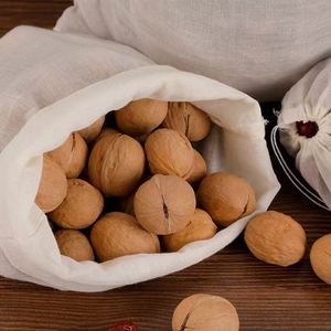 Natural Muslin Drawstring Bag 20x25cm Reusable <b>Sachet</b> Cotton Packing Bags Cheesecloth Bags for Spice Nut Storage - Product Image 3