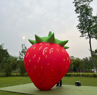 Modèle gonflable de plante gonflable de modèle de grande fraise gonflable de fraise pour la publicité