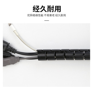 Boao Cable Management Conduit Pe66 Wire Wrapping <b>Tube</b> High Elasticity Wear <b>Resistant</b> For Cable Organization - Product Image 4