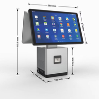 XBY-H02 Google Play Android/Windows/Linux 15.6+15.6/11.6\" Écran tactile POS Tout-en-un Écran client rotatif