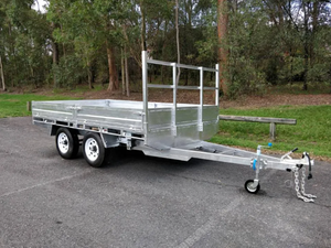 Remolque de Doble Eje de Riel Alto Personalizable Directo de Fábrica, Remolque de Plataforma Plana 23X8 con Capacidad de Carga de 3500 kg, Nuevo - Product Image 4