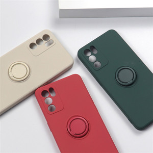 เคสโทรศัพท์ OPPO RENO 6 <span class=keywords><strong>RENO5</strong></span> <span class=keywords><strong>PRO</strong></span>,ที่ใส่ขาตั้งซิลิโคนเหลวแบบแหวนสวมนิ้วเคสกล้องเลนส์นิ่มด้านปกป้องเต็มรูปแบบ - Product Image 4