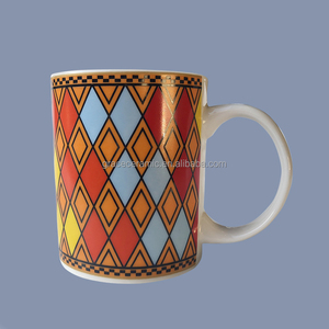 Set de tasses à café Double paroi 11 <span class=keywords><strong>oz</strong></span>, style éthiopien, gobelet en céramique peint à la main, bon marché, collection 2021 - Product Image 4