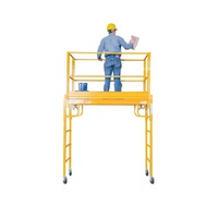 Chine 6 pieds. Échafaudage mobile en acier jaune pour l'extérieur, à montage rapide, multi-usages pour la construction