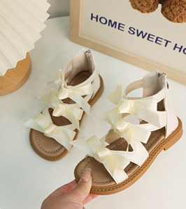 Nouvelles sandales romaines à semelle plate pour filles, nouveau design d'été, sandales en cuir à fermeture éclair pour enfants - Product Image 6