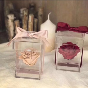 Clear <strong>Single</strong> <strong>Rose</strong> <strong>Box</strong> <strong>Acrylic</strong> <strong>Box</strong> for <strong>Preserved</strong> <strong>Roses</strong> Flower - Product Image 4