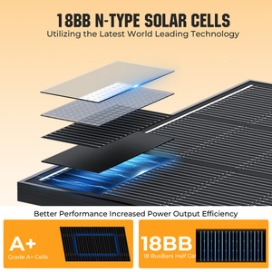 Paneles Solares Bifaciales de Media Celda de Alta Eficiencia con Nueva Tecnología de 100W 150W 200W para Uso Doméstico con 22% de Eficiencia y Garantía de 25 Años - Product Image 3