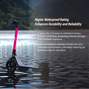 YIMI Patinete Eléctrico Compartido Estándar Europeo con Certificación E-Mark, Iluminación, 4G IoT, Batería Intercambiable, Diseño Modular, Doble Soporte de Acero, YIMI Plus 2 Pro - Product Image 4
