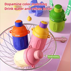 C482 taza aislada de alta calidad a prueba de fugas tazas rectas para beber botella de <span class=keywords><strong>agua</strong></span> de vientre grande Kawaii de acero inoxidable con asa - Product Image 2