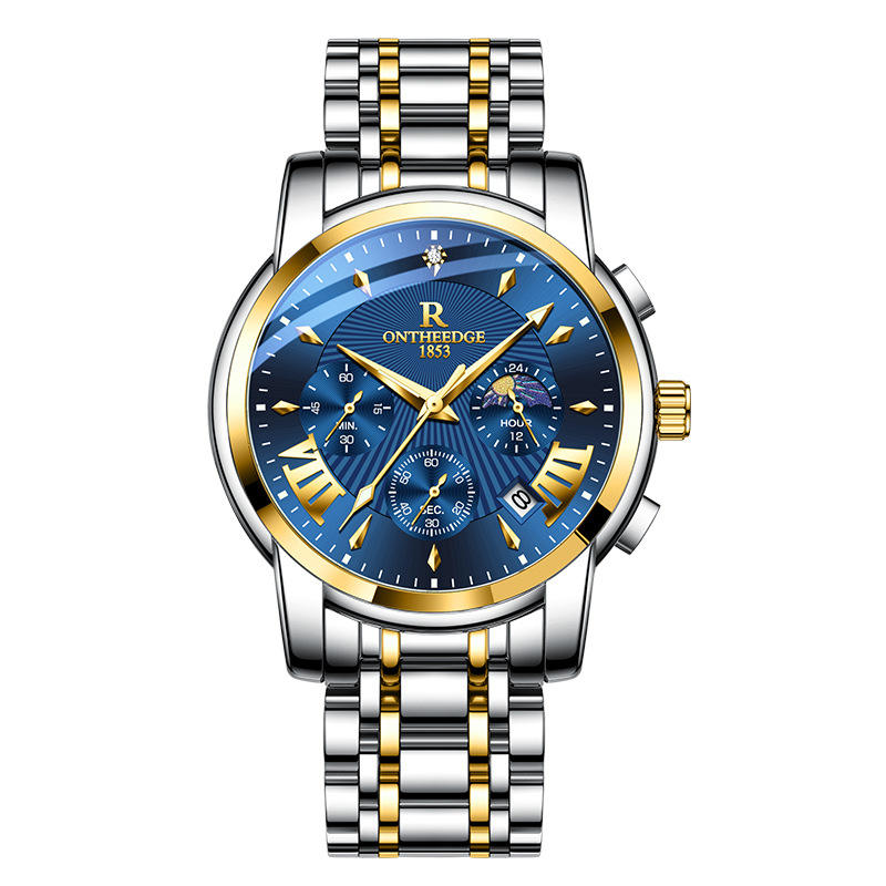 Rzy102 acier bleu doré