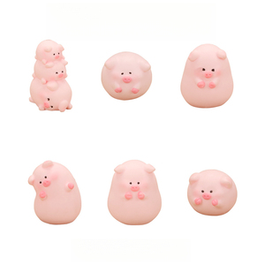 Cerditos de dibujos animados KI Zhuojings, lindos, altos y bajos, adornos de micropaisaje, accesorios decorativos, casa de muñecas - Product Image 5