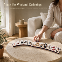 Tuiles de Mahjong de luxe françaises à motif rose et parfum, tuiles de Mahjong américaines personnalisées pour jeu de table pour adultes
