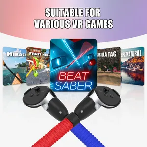 Controladores <span class=keywords><strong>VR</strong></span> Mango de palo largo Dual para Meta Quest 3 Sword Juegos de mesa de tenis Agarre de golf Jugar <span class=keywords><strong>Beat</strong></span> <span class=keywords><strong>Saber</strong></span> Juegos Accesorios - Product Image 6