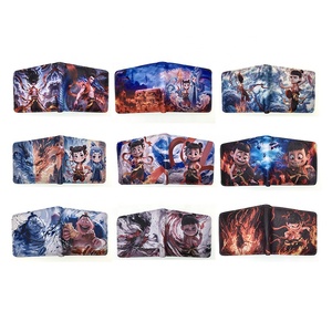 Portefeuille <span class=keywords><strong>pliant</strong></span> court The Devil Boy pour hommes et femmes en cuir PU Coin Clip Color Printing Card Bag Wallet - Product Image 1