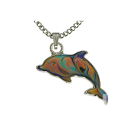 Collier pendentif en alliage de zinc Ocean's Mystique avec animaux variés, changeant de couleur selon la température, pour femme