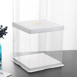 12 X 12 X 12 Transparent Cupcake Cake <b>Boxes</b> in Bulk Donut Box Wholesale Cupcakes Transparent Paper Cake Container - Product Image 6