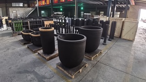 Große Graphit-Tiegel Vc400 30kg 100kg 200kg Ton-Siliziumkarbid-Metallschmelztiegel Preis für Gusseisen-Schmelzen - Product Image 3