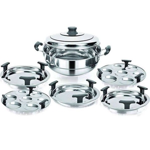 Stainless Steel Multi Kadai Set with Induction Bottom Heavy Gauge, Thick Base, Durable <b>Cookware</b> - Product Image 2