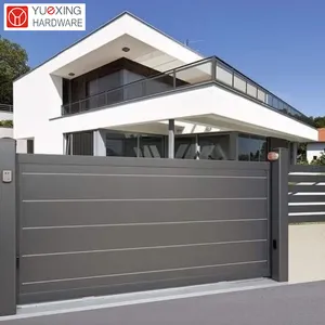 簡単に取り付けられたスライディングゲート簡単なデザインハウスカスタマイズ可能な玄関アルミゲート
