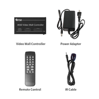 Processeur vidéo 4K60 pour mur d'écrans 1x9 HDMI DP, raccordement en zigzag horizontal/vertical, EDID fixe pour mur LED de centre commercial