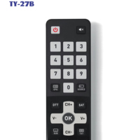 Control Remoto KEYUAN TY-27B de 4 Botones con Código Fijo, Resistente a Golpes, con Batería AAA y Alcance de 20m