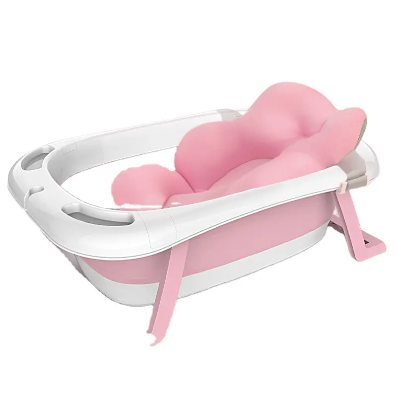 Easy storage portable bathtub with bath support newborn baby bath tub set for toddler