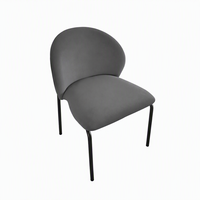 Chaise de salle à manger empilable avec assise et dossier rembourrés pour café, restaurant, événement, support personnalisé