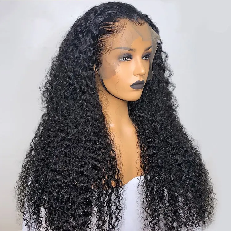 Wholesale Afro Kinky Human Hair Wig Tangle Free Natural Glueless Curly Afro Wigs For Black Women With Baby Hair