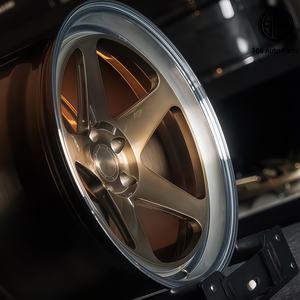 Cerchi Forgiati Monoblocco 168 Custom Desmond Evo Style con Bordo Lucido, 5 Razze, Concavi Profondi, da 15-24 Pollici, 5x100 5x108 5x112 5x114.3 - Product Image 2