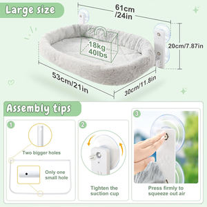 Hot Selling Hoge Kwaliteit Stevige Kat Hangende Hangmat Bed Draadloze Opvouwbare Raam Bed - Product Image 4