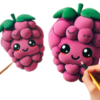 Peluche douce en coton PP, motif raisin, mascotte personnalisée, créez votre propre design, peluche mignonne et kawaii