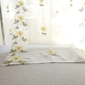 <span class=keywords><strong>Voilages</strong></span> Romanesque style campagnard brodés, rideau transparent fini, rideau à enroulement décoratif pour bloquer la lumière - Product Image 5