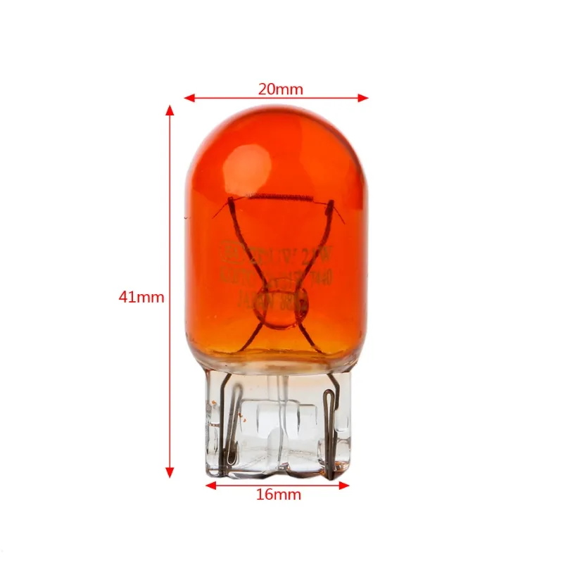 T20 1881 12V 21W यूनिवर्सल बारी संकेत बल्ब स्पष्ट और एम्बर रंग ऑटो प्रकाश प्रणाली