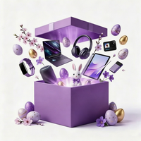 Boîte Mystère Électronique Avancée - Festival des Surprises - Boîte Surprise Aléatoire - Pack Nouveauté 5 Pièces avec Écouteurs TWS pour Noël