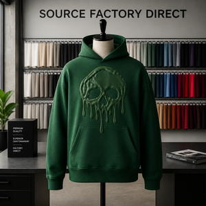 Factory Custom Logo Halloween Hoodie With 3D Puff Embroidery Graphic For Streetwear Brands OEM Private Label Wholesale - Product Image 4
