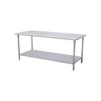 Table de travail en acier inoxydable poli de qualité commerciale pour cuisines de restaurants