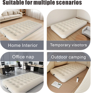 Camping Air Matelas Voyage Lit Coussin De Couchage Anti-Fuite <span class=keywords><strong>Gonflable</strong></span> avec Surface Épaissie Construit <span class=keywords><strong>Oreiller</strong></span> pour La Maison SUV Camion R - Product Image 6