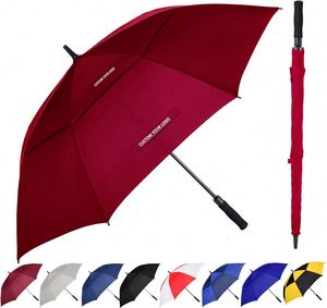 Wholesale 68-Inch Luxury Golf <b>Umbrella</b> Custom Logo <b>Large</b> Windproof Red Heavy Duty Branded Custom Promotional Auto Open Full - Product Image 3