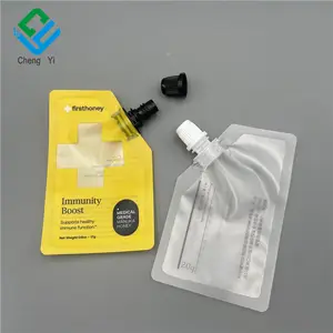 20g Plastic Pouches With Spout Food Liquid Refillable Packaging Bag Recycled Stand Up Squeeze Honey Jelly Spout Pouch